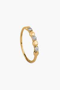 <b>Thin</b> Eternity Stackable <b>Rings</b> Round Lab Grown Diamond Prong Set Everyday Wear Minimalist Fine Jewelry Manufacture 14k Solid Gold - Product Image 5