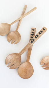 Premium Design Rattan <b>Salad</b> <b>Server</b> Wooden <b>Salad</b> <b>Server</b> With Rattan Handle <b>Salad</b> Tools <b>Salad</b> <b>Server</b> At Factory Wholesale Price - Product Image 2