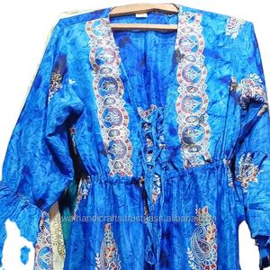 Nouveau indien Boho traditionnel soie Saree tissu robe ensembles vêtements femmes robes décontractées mariage dames filles - Product Image 1