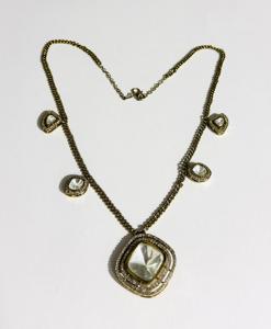 Geometric Gold Plated Crystal Necklace and Earring <b>Set</b> for Women Party Jewelry Trendy Fashion Alloy Jewelry <b>Sets</b> - Product Image 4