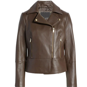 Veste en cuir pour femme à faible MOQ, nouvelle arrivée, haute qualité, personnalisable, vente en gros, hiver, rembourrée en coton, respirante - Product Image 5