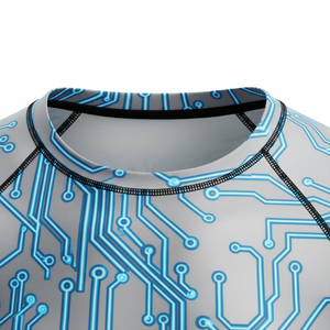 Custom printed rash guard for men women kids MMA BJJ jiu jitsu <b>no</b> gi training sublimated durable compression shirt wholesale - Product Image 4