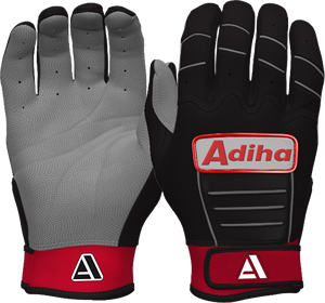 Gants de frappe de baseball personnalisés noirs antidérapants avec fermeture auto-agrippante pour softball, vente en gros, haute qualité, fabriqués par Adiha Impex - Product Image 3