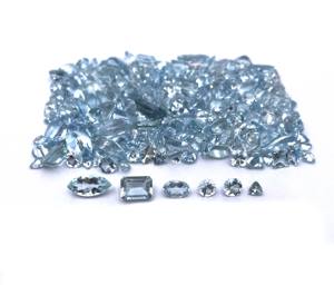 Lot de pierres précieuses d'aigue-marine naturelle, formes variées, facettées, 3-7 mm, certifiées IGI, pour la fabrication de bijoux - Product Image 4