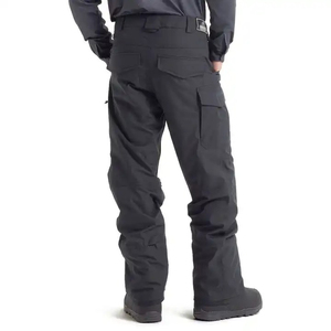 Pantalon cargo imperméable gris pour homme, poids moyen, polyester, style décontracté, poches latérales, fermeture boutonnée, vêtements d'hiver - Product Image 4
