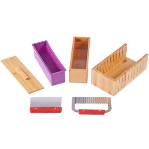 Kit Fai-da-Te per la Produzione di Sapone con Scatola in Bambù, Stampo in Silicone e Taglierini in Acciaio Inossidabile (100 Sacchetti) - Product Image 6