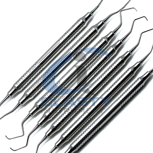 Élévateur dentaire en acier inoxydable à poignée moletée manuelle, instrument chirurgical de classe I, ensemble d'instruments chirurgicaux dentaires - Product Image 5