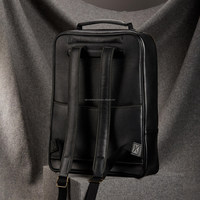 Sac à dos pour ordinateur portable unisexe de haute qualité avec logo personnalisé, design géométrique, cuir véritable de luxe, polyester, fermeture éclair vintage, 20-39L