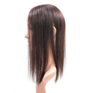 Cosmo Korea Premium Remy Human Hair Wig (10x10)-14 Inch <b>Medium</b> Length Silky Straight Soft Touch Natural Look Lightweight Daily - Product Image 3