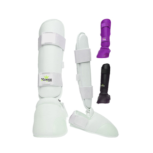 Espinilleras de Cuero Ajustables a Precio de Fábrica, Ligeras, para Boxeo y Artes Marciales, Protección Profesional, Cierre de Velcro - Product Image 4