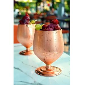 Verre à vin rétro en cuivre pur écologique, gobelet, tasse, verre à bière, verre à cocktail, bar, maison, hôtel, restaurant - Product Image 2