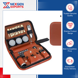 Ensemble d'accessoires de golf personnalisables en cuir PU souple, imperméable, de qualité exceptionnelle, très vendu et à prix compétitif - Product Image 4