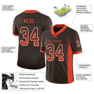 Maillot de football OEM personnalisé par sublimation, style décontracté, 100 % polyester polaire, nom et numéro de l'équipe imprimés - Product Image 4