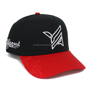 Logo personnalisé de haute qualité 5 panneaux un cadre Snap Back chapeau drapeau broderie facture incurvée casquette de Baseball en coton en gros - Product Image 1