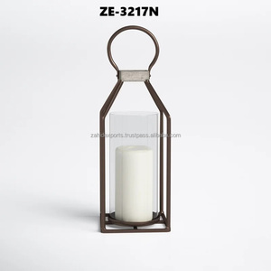 Handmade Bamboo & Metal <b>Lantern</b> <b>Candle</b> Holder for Premium Home Decor Christmas Designer Zahid Exports India - Product Image 2
