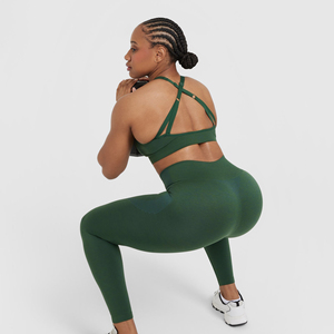 Leggings de sport pour femmes à taille haute avec logo personnalisé |   Pantalons de yoga de qualité supérieure à compression |   Vêtements de sport tendance en gros - Product Image 6