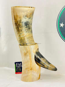 Corne à boire Viking authentique pour bière Corne polie de vache de boeuf de haute qualité pour boire Corne naturelle fabriquée logo personnalisé FWE - Product Image 4