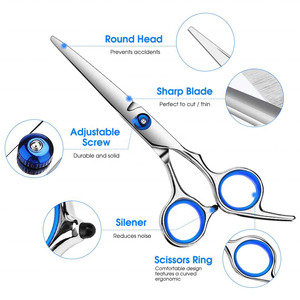 Professional Customizable Straight <b>Thinning</b> Hair Scissors Sharp Edge <b>Mirror</b>-Polished Stainless Steel Rubber Instrument Set - Product Image 2