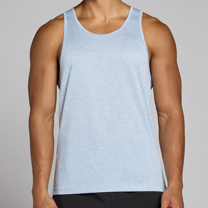 Camiseta sin Mangas para Hombre, Color Verde Claro, Cuello Redondo, Transpirable, de Algodón, Informal, para Verano, Corte Regular, Estilo Pullover - Product Image 4