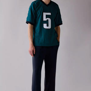 เสื้อฟุตบอลอเมริกันพรีเมียมแบบสั่งทำพิเศษสำหรับผู้ชาย เสื้อกีฬาตาข่ายระบายอากาศดี รับผลิตแบบ OEM แบรนด์ส่วนตัว ชุดฝึกซ้อมสำหรับทีม B2B สหรัฐอเมริกา - Product Image 2