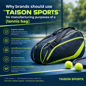 Premium TAISON SPORTS 600D PU Tennis Bag 500 GSM Burgundy Racket <b>Backpack</b> <b>Gold</b> Zipper 30-40L Multi Panel Design Custom Heat - Product Image 5