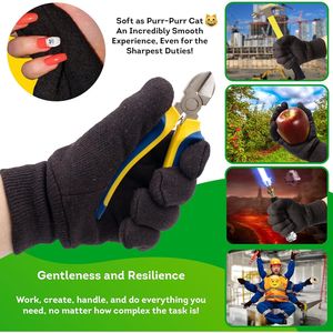 Guantes de Jersey de algodón marrón duraderos para hombres y mujeres Guantes de jardín y equipo de protección Suministro a granel - Product Image 4