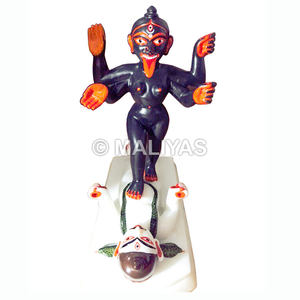 Murti de Kali Maa de Dakshineswar Negra |   Estatua de Kali de Mármol Premium para el Hogar y el Templo – Maliyas - Product Image 1