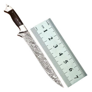 Damascus Steel Fillet Knife with Leather Sheath Handmade Forged High Hardness Extra Sharp Durable <b>Kitchen</b> Knife - Product Image 6