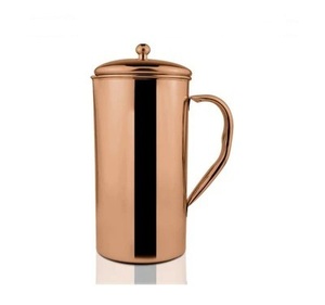 แก้วกาแฟทองแดงแบบกดพร้อมฝาปิดด้ามจับโลหะเคลือบเงาสูงทนทานต่อการเกิดสนิมดีไซน์หรูหรา - Product Image 3