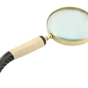 Nautical Magnifying Glass with Bone Handle Vintage Handheld Magnifier Antique Optical Decor Collectible Desk Ornament Astrologer - Product Image 1