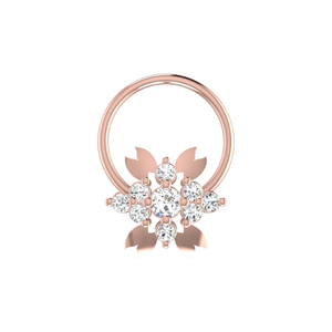 AJRETAIL 0.08 Carat Natural <b>Diamond</b> Round Brilliant Cut 14K Gold Ethnic Women's <b>Nose</b> Pin HI Color VS-SI Clarity Fine Rings - Product Image 2