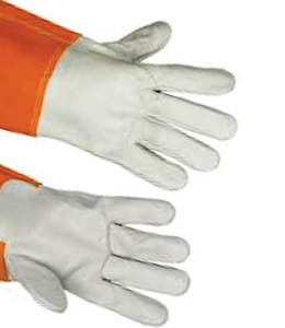 Guantes de Seguridad Unisex al por Mayor con Rayas de Caramelo, de Cuero de Vaca, Resistentes a Cortes y al Calor, Transpirables y Duraderos, de 14 Pulgadas - Product Image 6
