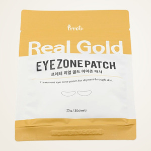 แผ่นมาส์กใต้ตา Prreti Korean Real Gold Eye Zone Patch 30 แผ่น ผลิตในเกาหลี 25 กรัม คอลลาเจน / เปปไทด์ / ไนอะซินาไมด์ - Product Image 3