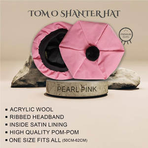 Gorro Escocés Tartán Rosa Perla Personalizado con Pompón, Gorro de Lana, Gorro de Clan de las Tierras Altas, Venta al por Mayor - Product Image 2