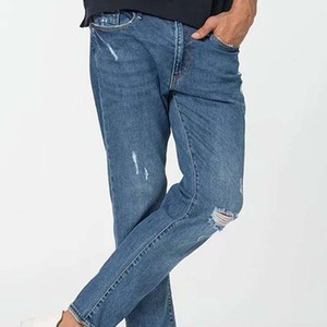Pantalon en jean léger en coton, coupe slim, décontracté et élégant, style urbain tendance - Product Image 5