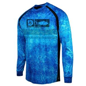 Sublimación personalizada de impresión de manga larga de los hombres de secado rápido de tela de poliéster de pesca al aire libre deportes camisa ropa de voleibol completo - Product Image 1