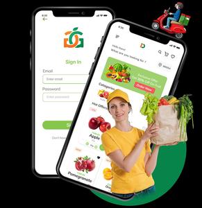 แอปพลิเคชัน Flutter สำหรับบริการส่งของชำ รองรับหลายภาษา โลโก้สั่งทำได้ ใช้งานได้กับ Linux/MAC/ รุ่นอินเทอร์เน็ตที่ใช้งานได้ มีสินค้าในสต็อก - Product Image 1