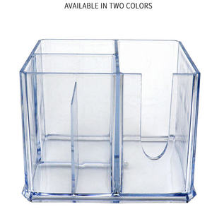 IKZARSA Boîte de rangement professionnelle transparente en plastique ABS marron durable, organisateur d'outils de coiffure, porte-ciseaux et peignes - Product Image 4
