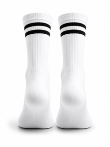 <b>White</b> Crew Woven Eco-Friendly Breathable Anti-Bacterial Quick Dry Sports <b>Socks</b> <b>Men's</b> Running Basketball Soccer Football Training - Product Image 3