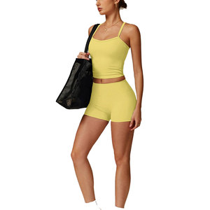 ชุดเซ็ตผู้หญิงแฟชั่นใหม่ 2 ชิ้น น้ำหนักเบา ใส่สบายสำหรับฤดูร้อน ไม่หดตัว ดีไซน์สปอร์ต ประสิทธิภาพสูง รับตัดไซส์ตามสั่ง - Product Image 3
