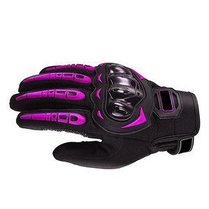 Guantes Deportivos de Motociclismo hasta la Muñeca, Negros y Morados, Material PU, Transpirables, para Ciclismo y Uso en Exteriores, Cuatro Estaciones, Dedos Completos, Gran Venta - Product Image 4