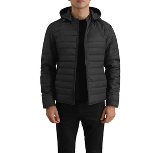Men's Lightweight Down Jacket with Two Sides for Outdoor Sports Keeping <b>Warm</b> and <b>Waterproof</b> Hiking Down Hooded Jacket - Product Image 2