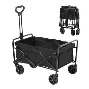 All-Terrain 5in <b>Wheels</b> Heavy Duty 220 Lbs Weight Capacity 2 Cu.ft Collapsible Folding Wagon Cart 5in <b>Wheels</b> Camping Cart 220 Lbs - Product Image 1