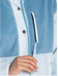 Suéter de cuello redondo azul marino con lunares para mujer, jersey extragrande de manga larga con cuello simulado, sudadera para invierno y otoño - Product Image 3