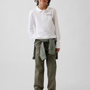 Pantalones de Uniforme Escolar Modernos, Corte Recto y Relajado, Color Caqui - Product Image 5