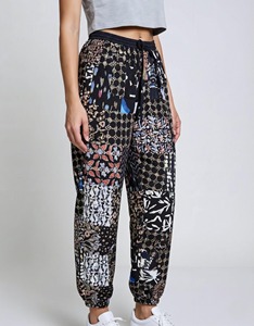 Pantalones Harem Boho con Parches y Bolsillos, Pantalones de Yoga Hippie para Mujer, Pantalones de Salón Bohemios Coloridos, Unisex, Rayón - Product Image 2