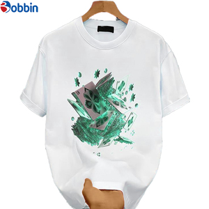 T-shirt Homme Grande Taille Haute Qualité Personnalisable Impression Numérique Logo Personnalisé 100% Coton Tricoté Manches Courtes Séchage Rapide Anti-Plis - Product Image 5