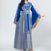 Robe Abaya Thobe pour femmes, élégante, style moyen-oriental, vêtement modeste, en viscose, avec perles, coupe ample, longueur cheville, col.