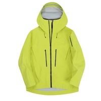 Veste d'extérieur unisexe imperméable coupe-vent respirante fine à coque rigide avec capuche, fermeture éclair, coutures thermosoudées, coupe 3D pour la randonnée
