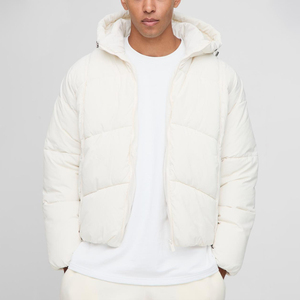 Veste matelassée unisexe personnalisée de haute qualité, style décontracté, col montant brillant, à capuche, vente en gros, toutes tailles - Product Image 4